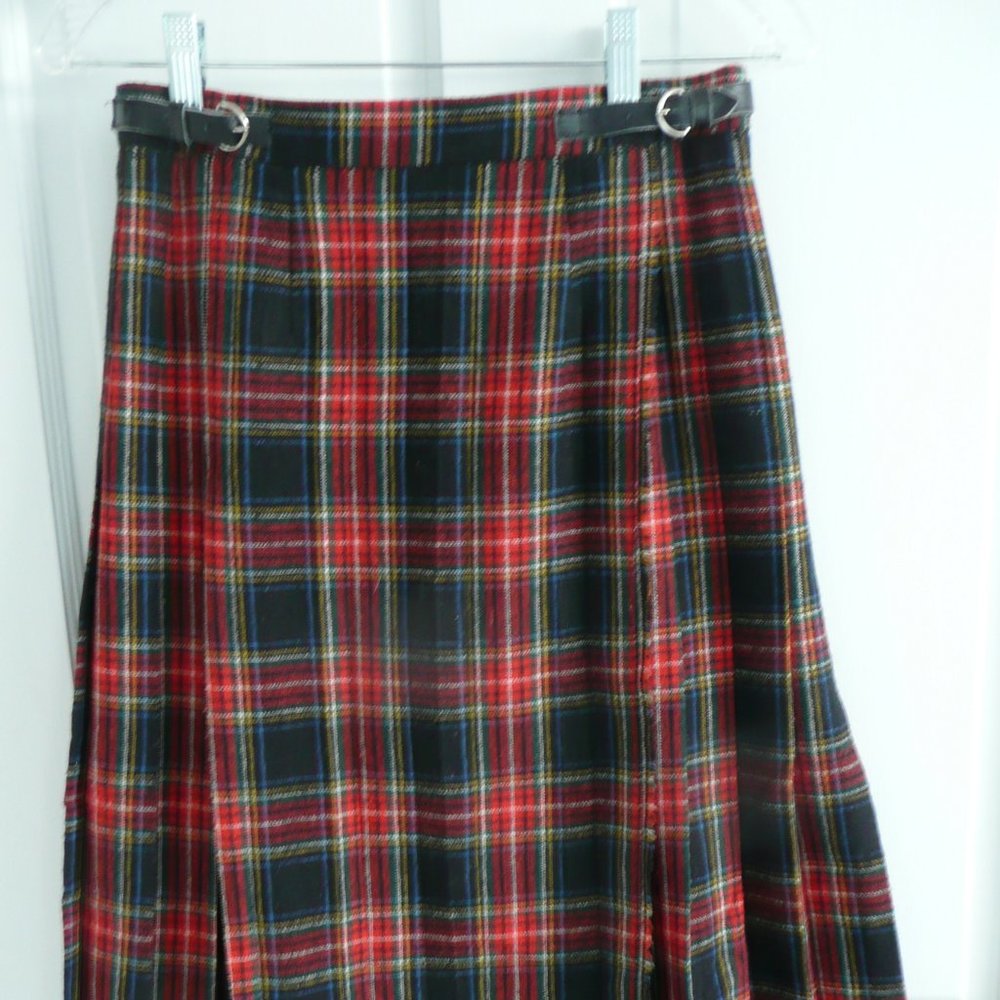 Vintage plaid wrap skirt